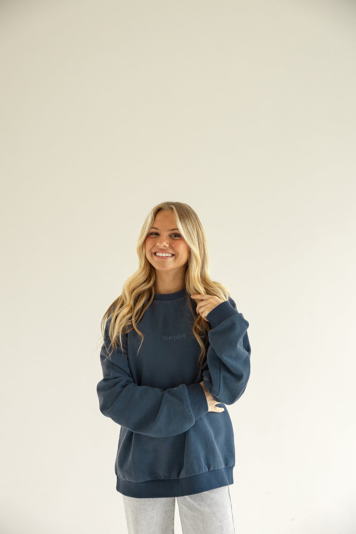 Deep Blue Crewneck (No Zippers)