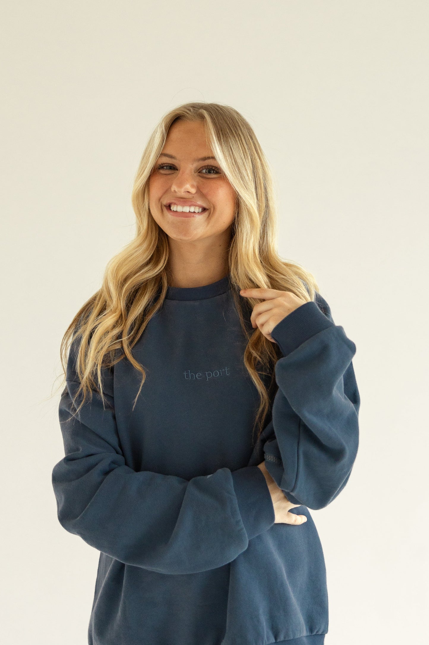 Deep Blue Crewneck (No Zippers)