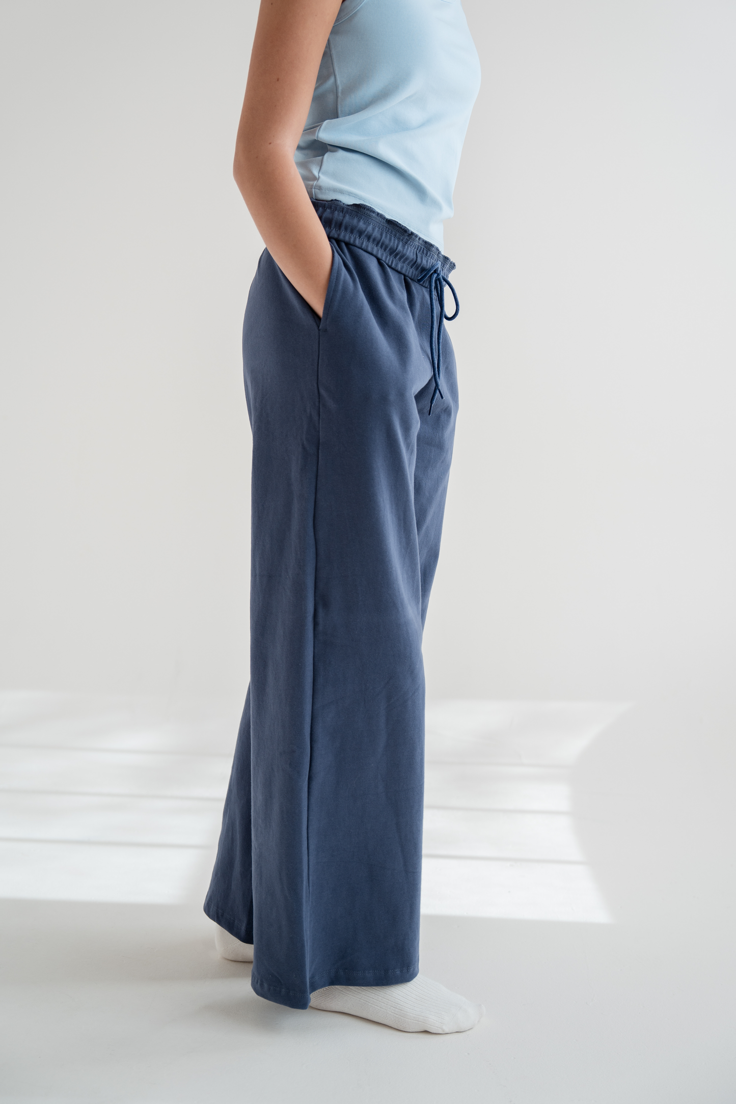 Blue Cloud Cotton Pants