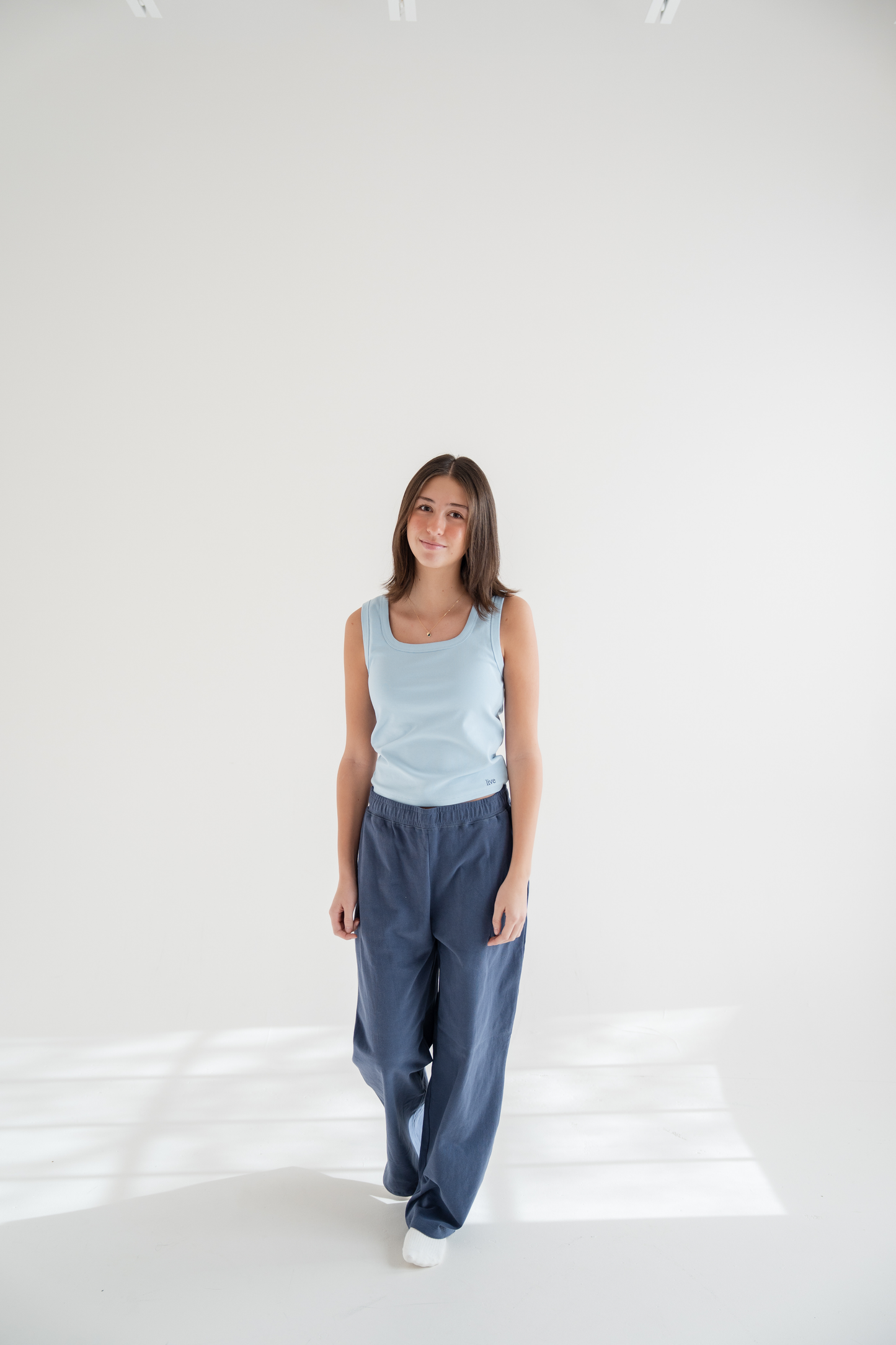 Blue Cloud Cotton Pants