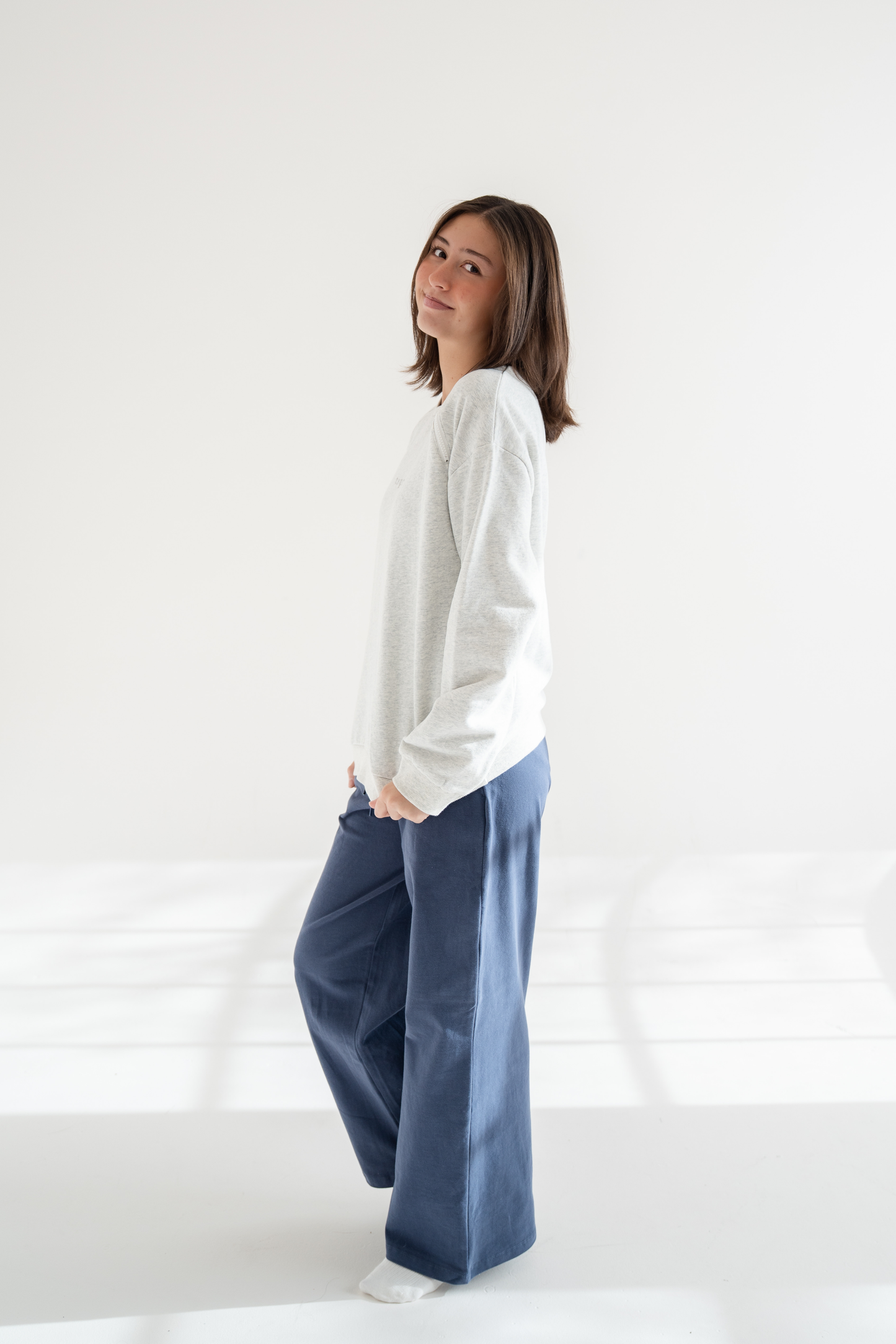 Blue Cloud Cotton Pants